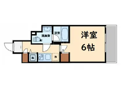 プライマル靱本町(1K/5階)の間取り写真