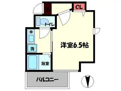 プレサンス難波ウエスト(1K/2階)の間取り写真