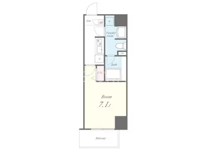 AKASHI ENTERPRISE(1K/8階)の間取り写真