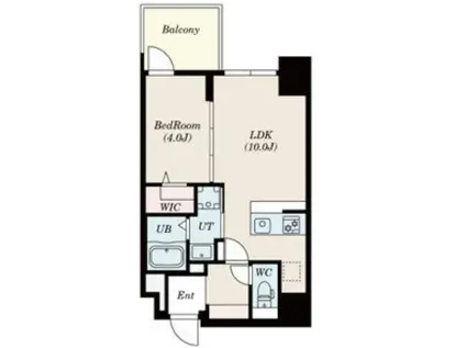 LA DOUCEUR谷町(1LDK/8階)の間取り写真