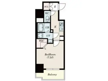 LA DOUCEUR谷町(1K/13階)の間取り写真