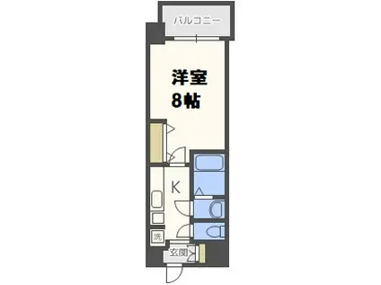 LUXE新大阪イースト1(1K/4階)の間取り写真