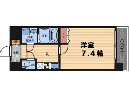 PIECE CHARMANTE FUKUSHIMA(1K/9階)の間取り写真
