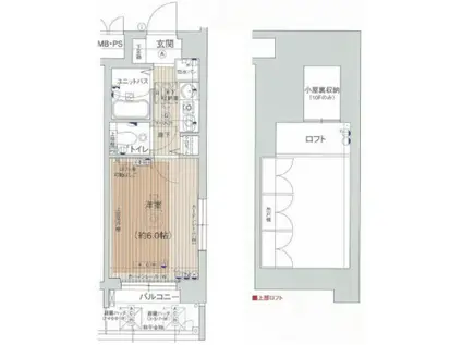 エステムコート梅田茶屋町(1K/5階)の間取り写真