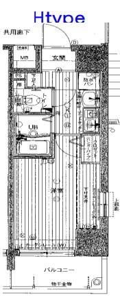 エスリード上本町北(1K/11階)の間取り写真