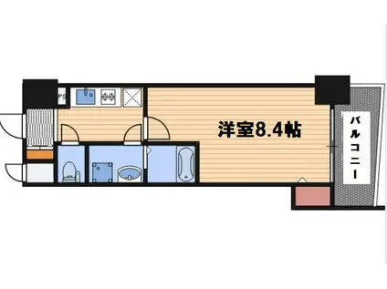 アドバンス西梅田(1K/2階)の間取り写真