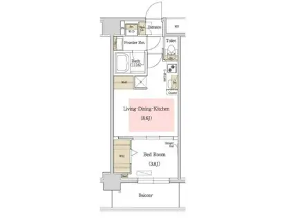 アーバネックス中崎町(1LDK/2階)の間取り写真