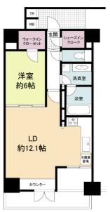 プライムアーバン堺筋本町(1LDK/5階)の間取り写真