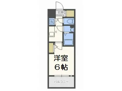 エスリード難波ザ・アーク(1K/8階)の間取り写真
