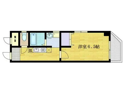 NOB 西梅田(1K/2階)の間取り写真