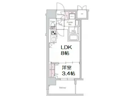 アーバネックス西天満(1LDK/5階)の間取り写真