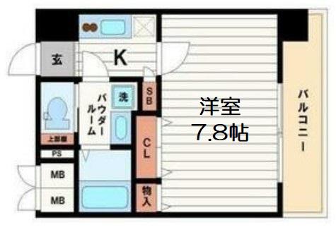 ミラージュパレス難波東レジデンス(1K/10階)の間取り写真