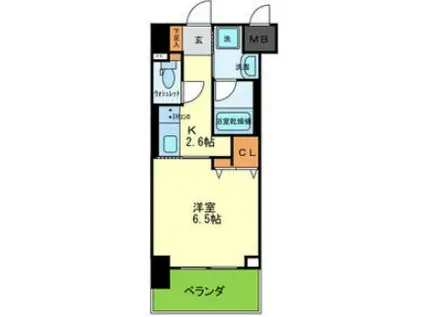 エレガントレジデンス中之島(1K/8階)の間取り写真