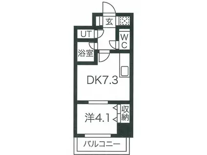 ONE ROOF FLAT TENJINBASHI(1DK/10階)の間取り写真
