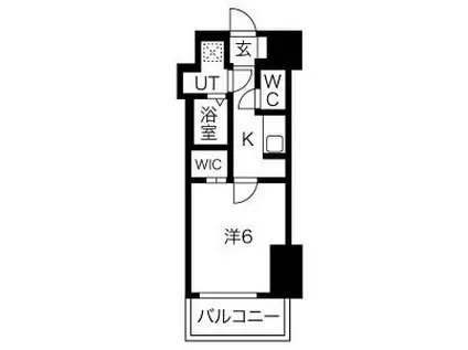 W-STYLE難波(1K/14階)の間取り写真