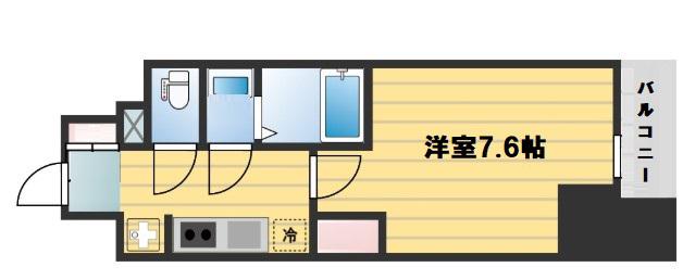 プレサンス北浜レガーロ(1K/11階)の間取り写真