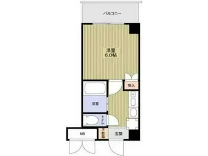 VILLA KEI(1K/3階)の間取り写真