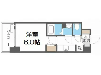 プレサンス長堀通グレイタス(1K/8階)の間取り写真