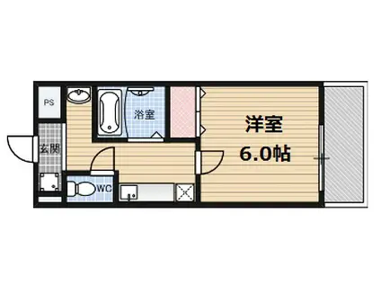 プレミアム新福島(1K/12階)の間取り写真