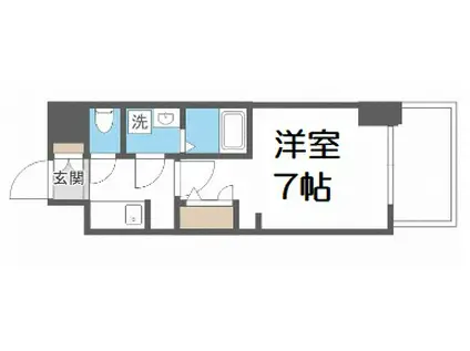 S-RESIDENCE難波大国町UNO(1K/4階)の間取り写真