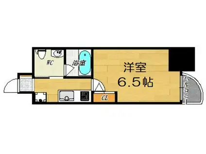 セレニテ梅田北(1K/11階)の間取り写真
