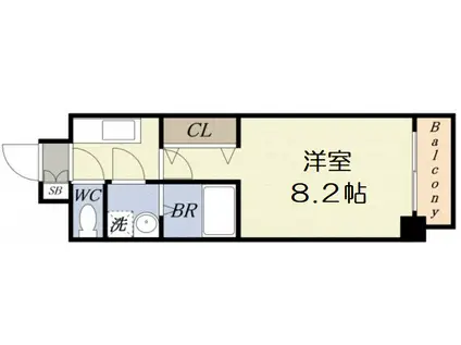 サムティ中之島ウエスト(1K/5階)の間取り写真