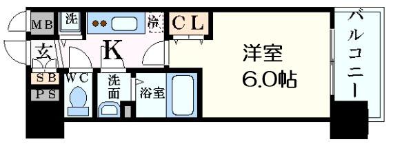 プレサンス新大阪ヴィガ(1K/5階)の間取り写真