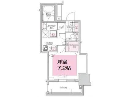 アーバネックス本町(1K/6階)の間取り写真