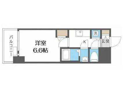 プレサンス天神橋ラ・デュアル(1K/10階)の間取り写真