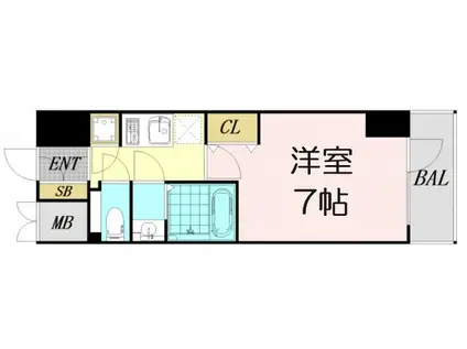 ファーストステージ梅田ウエスト(1K/11階)の間取り写真