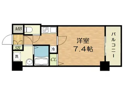 S-RESIDENCE緑橋駅前(1K/4階)の間取り写真