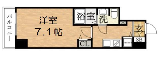 プレサンス梅田東ベータ(1K/5階)の間取り写真