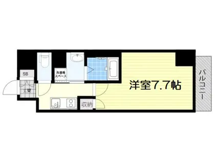 エスカーサ大阪ウエスト九条駅前(1K/7階)の間取り写真