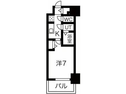 ファステートNAMBA華月(1K/12階)の間取り写真