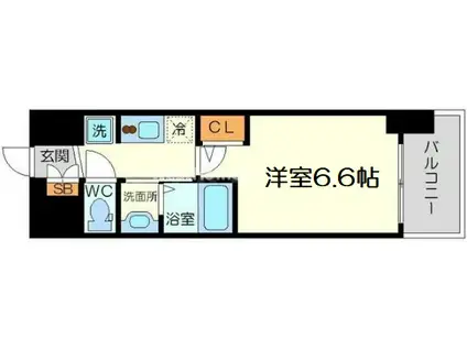 エステムコート新大阪ⅩⅣアイシー(1K/12階)の間取り写真