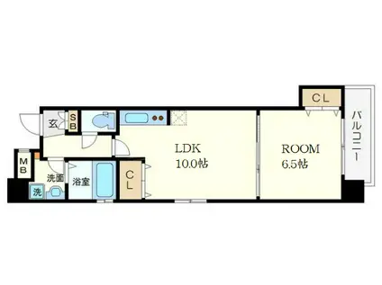 CITY SPIRE日本橋高津(1LDK/11階)の間取り写真