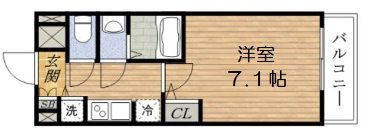 S-RESIDENCE新大阪駅前(1K/3階)の間取り写真
