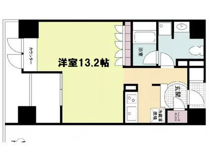 プライムアーバン堺筋本町(ワンルーム/10階)の間取り写真