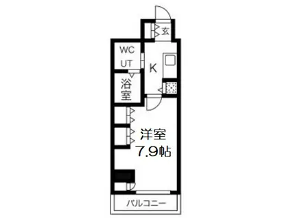 レジュールアッシュPREMIUM TWIN-1(1K/5階)の間取り写真