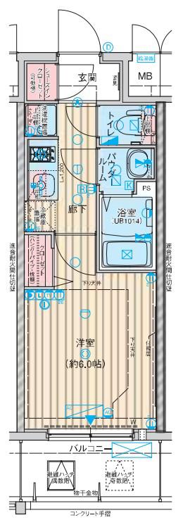 アドバンス大阪セレーノ(1K/15階)の間取り写真