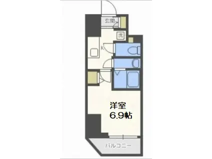 エステムコート心斎橋CENTRAL(1K/12階)の間取り写真