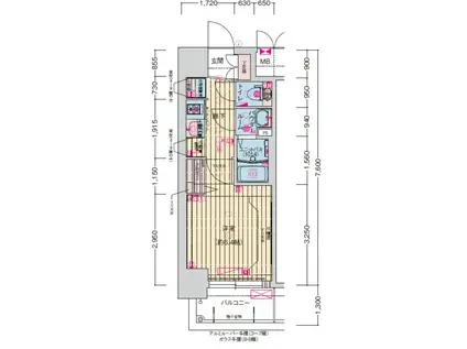ララプレイス大阪福島アビリテ(1K/3階)の間取り写真