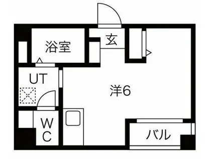 シーガルハイツ心斎橋イースト(ワンルーム/4階)の間取り写真