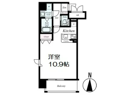 ダイドーメゾン大阪堂島(ワンルーム/10階)の間取り写真