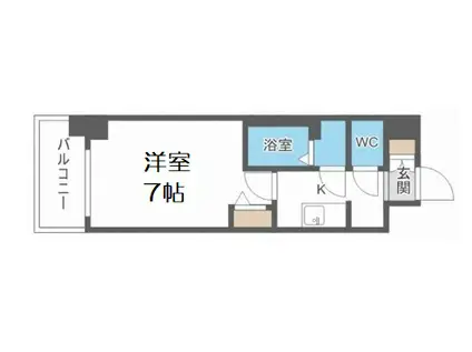 ファステート難波グランプリ(1K/7階)の間取り写真