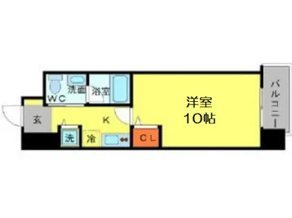 アーデン土佐堀(1K/7階)の間取り写真