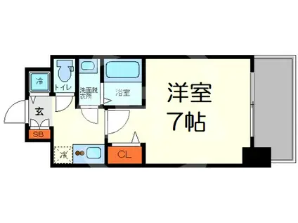 フォーリアライズ阿波座ウエスト(1K/10階)の間取り写真