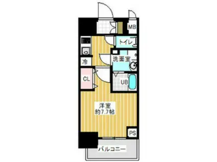 サムティ本町橋2MEDIUS(1K/5階)の間取り写真