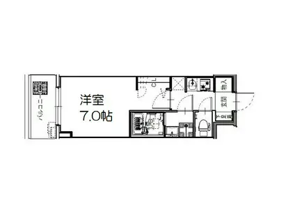 S-RESIDENCE難波大国町DEUX(1K/9階)の間取り写真