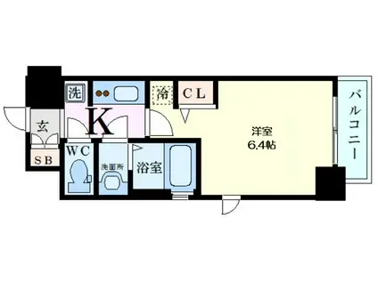 エステムコート新大阪XIIオルティ(1K/5階)の間取り写真